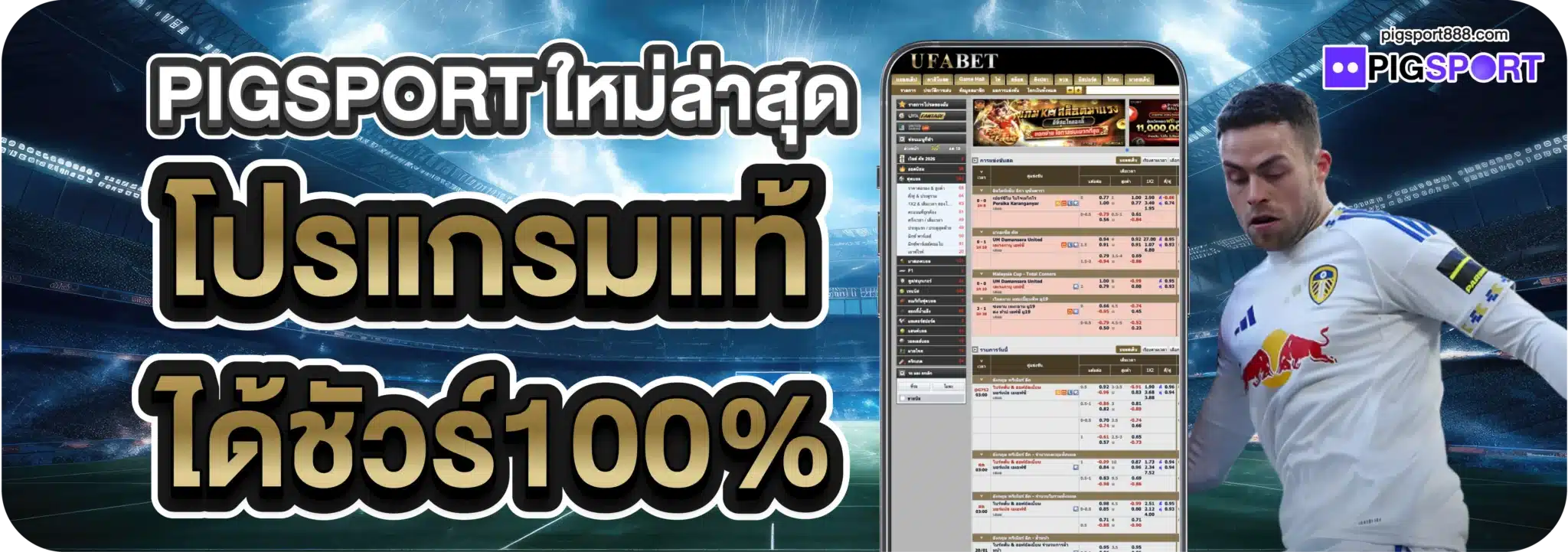PIGSPORT ใหม่ล่าสุด โปรแกรมแท้ ได้ชัวร์100%